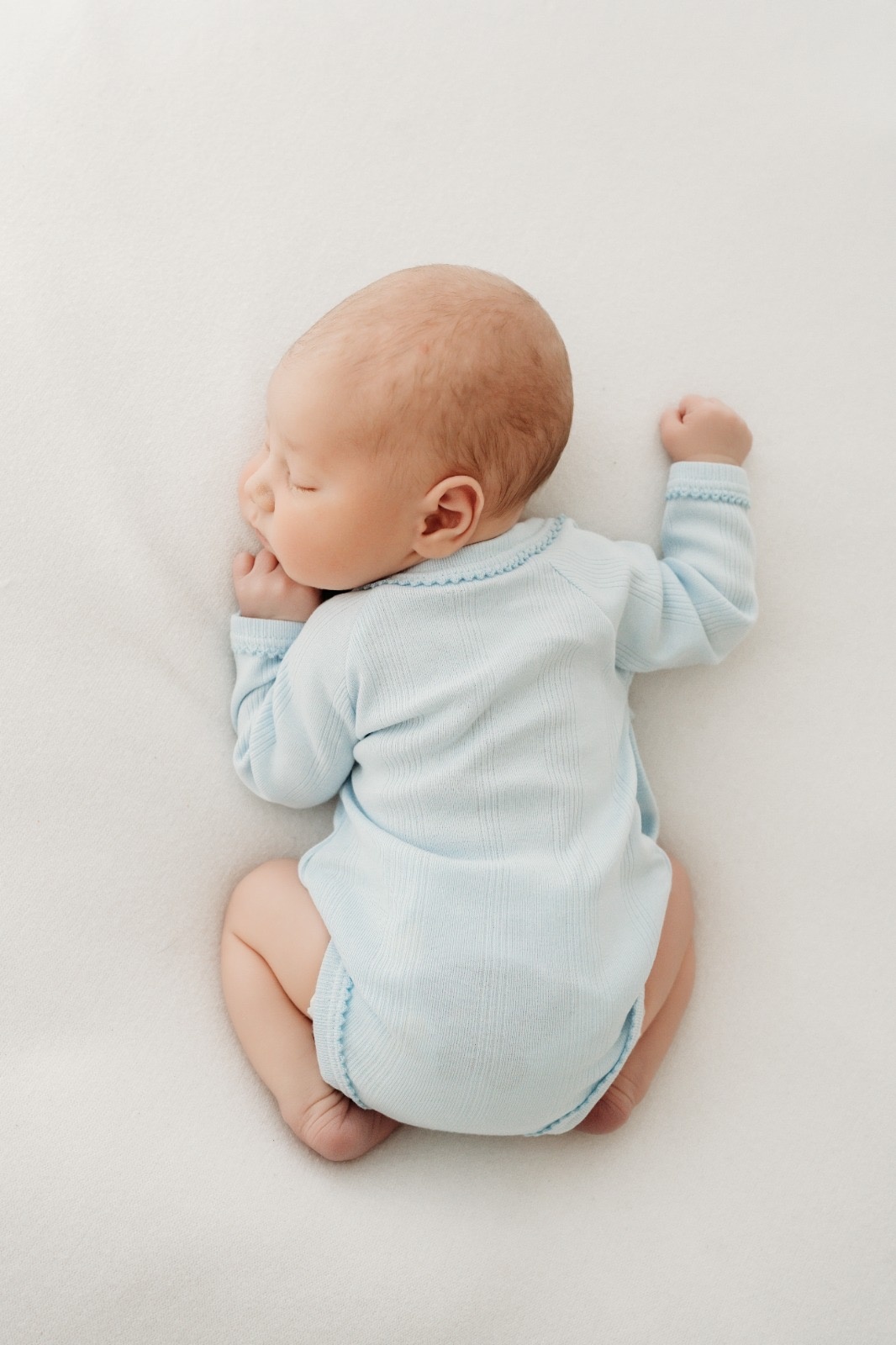 Overslag Romper/Body Lange Mouwen Teddy Baby Blauw