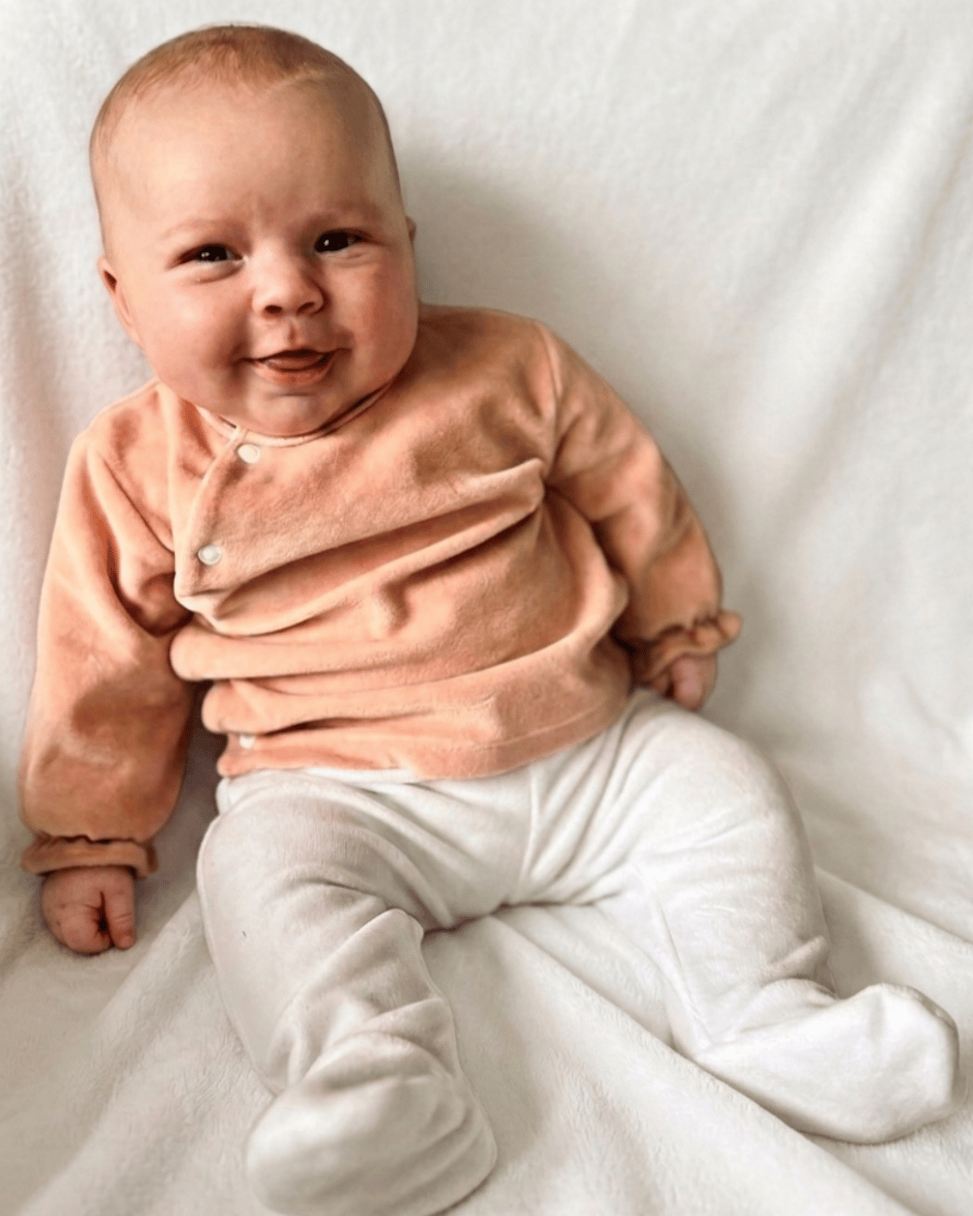 Poetree Kids Comfy Velours Baby Set Blush Pink