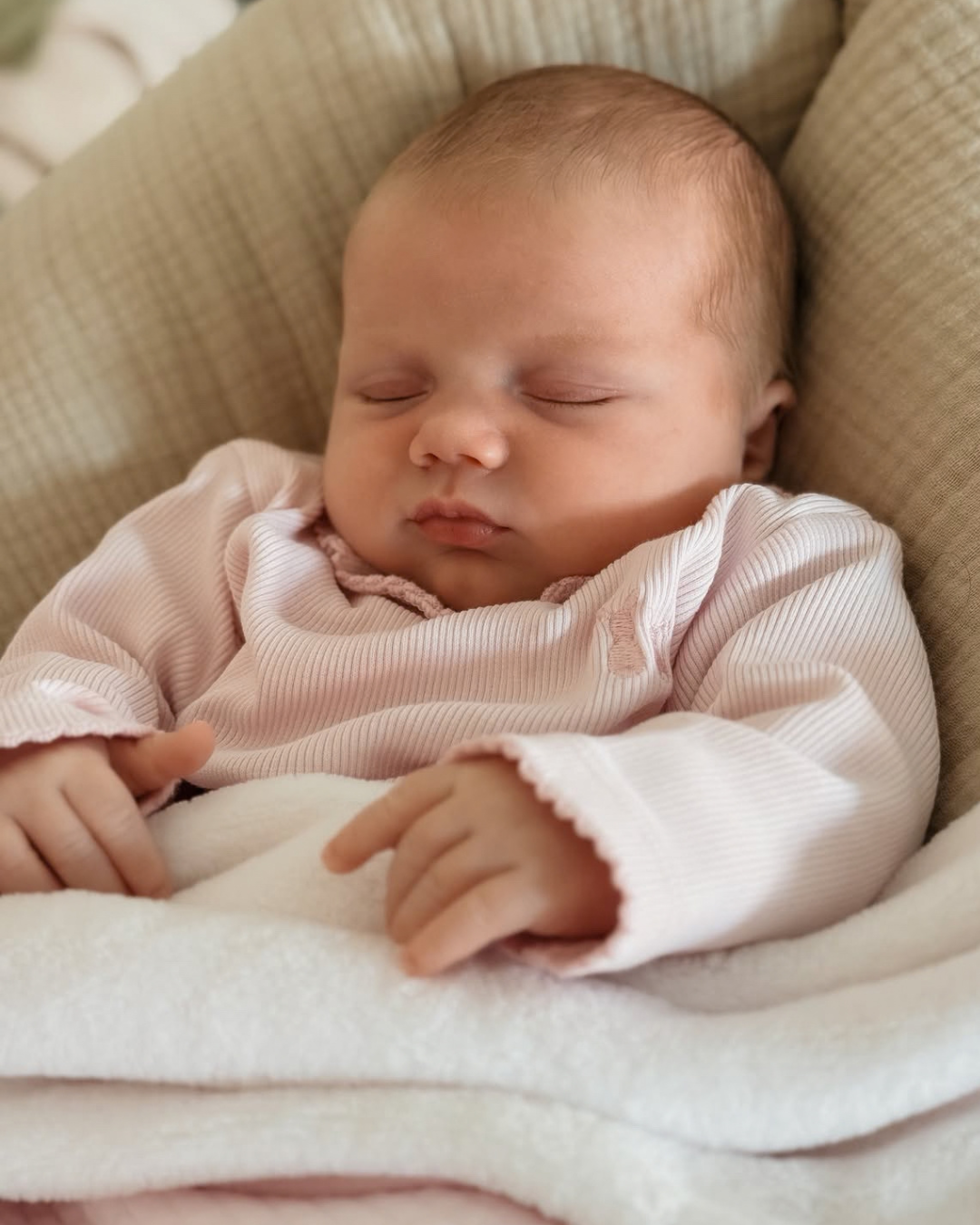 Lilly baby-set rib Pink