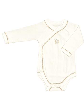 Overslag Romper/Body Teddy Crème