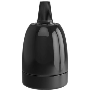 Lightexpert Calex Lamphouder E27 – Ø47mm – H63mm - Keramiek - Zwart Calex Lamphouder E27 – Ø47mm – H63mm - Keramiek - Zwart