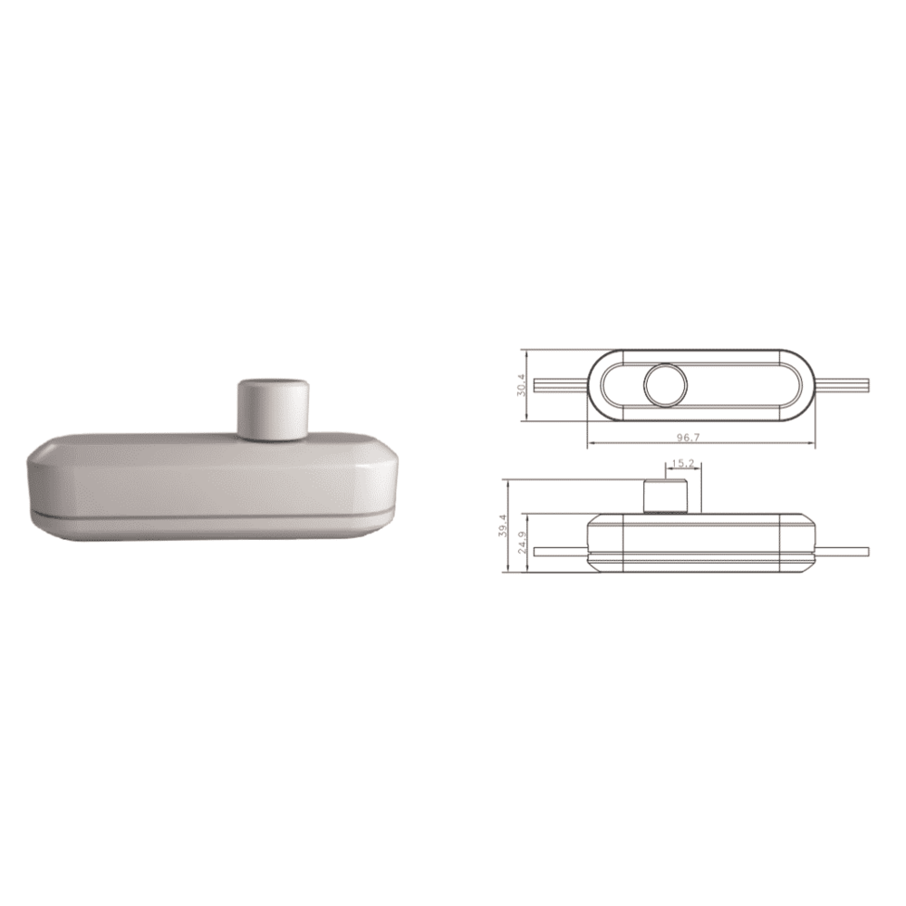 Lightexpert LED Snoerdimmer Wit 0-50 Watt 220-240V - Fase Afsnijding