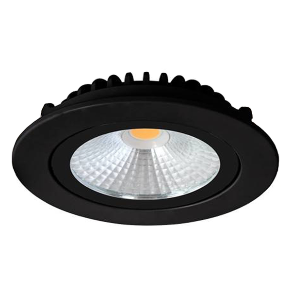 Lightexpert LED Inbouwspots Zwart - 5W – IP44 – 2700K - Kantelbaar