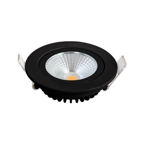 Lightexpert LED Inbouwspots Zwart - 5W – IP42 – 3000K - Kantelbaar
