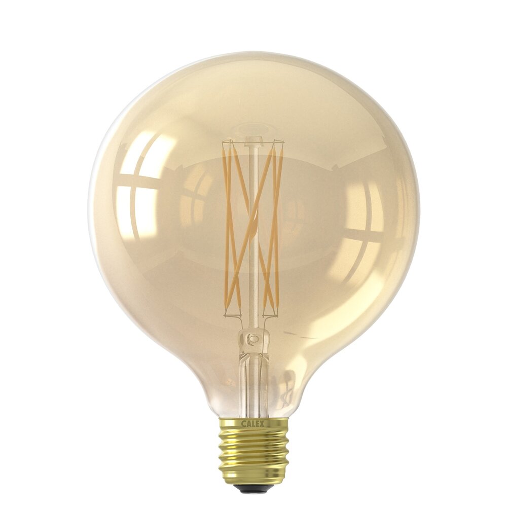 Calex Calex Globe LED Lamp Warm Ø125 - E27 - 470 Lm - Goud / Clear