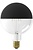 Calex Top Mirror Globe LED Lamp  Ø125 - E27 - 190 Lm - Black