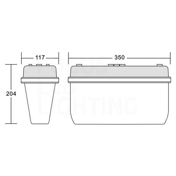 Lightexpert V-opalen kap - LED Noodverlichtingsarmatuur - IP65