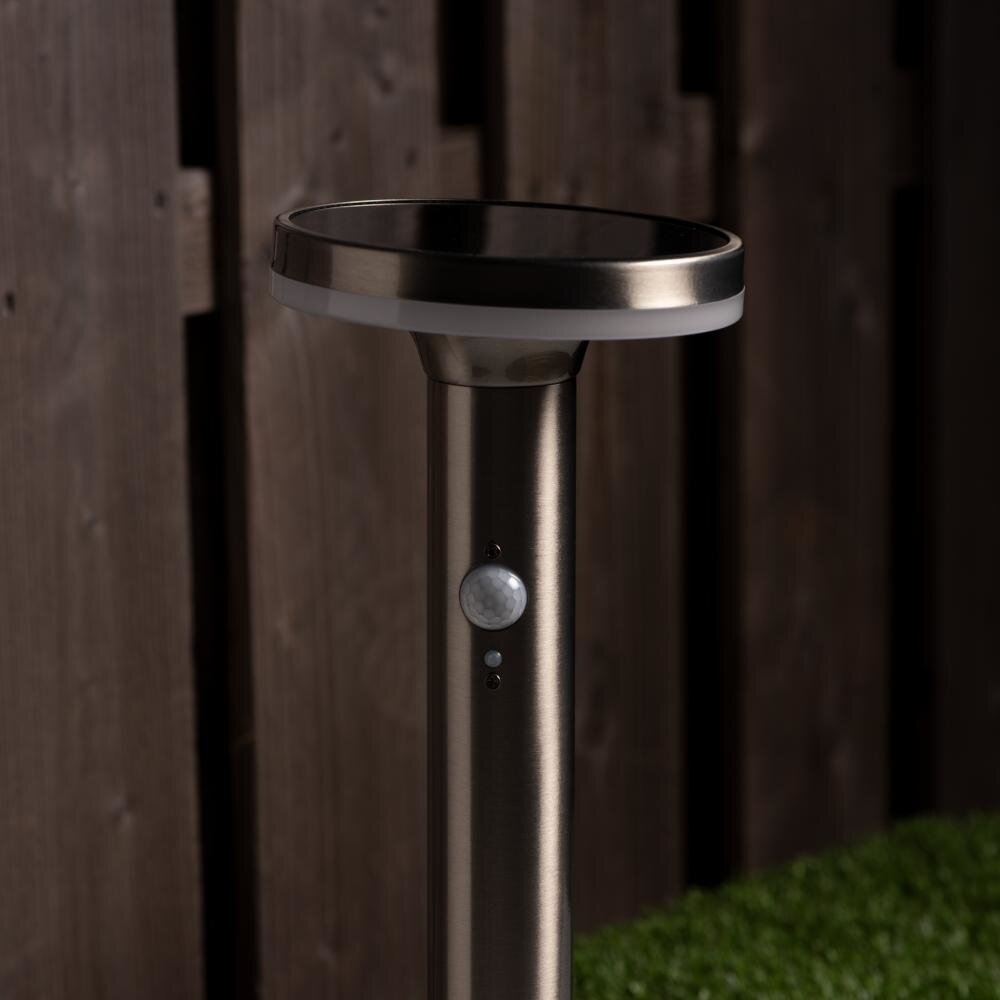 Lightexpert Solar Tuinpad Lamp Zilver  Rond - 6W - 2700K - 600 Lumen