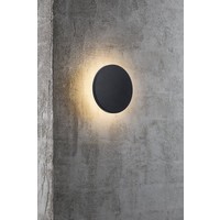 LED Wandlamp Buiten Zwart - Wandlamp Cirkel 8Watt - IP54 - Artego Nordlux LED Wandlamp Buiten Zwart - Wandlamp Cirkel 8Watt - IP54 - Artego