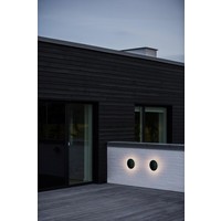 LED Wandlamp Buiten Zwart - Wandlamp Cirkel 8Watt - IP54 - Artego Nordlux LED Wandlamp Buiten Zwart - Wandlamp Cirkel 8Watt - IP54 - Artego