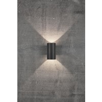 LED Wandlamp Buiten Tweezijdig Zwart - 6,5W LED IP44 - Asbol Nordlux LED Wandlamp Buiten Tweezijdig Zwart - 6,5W LED IP44 - Asbol