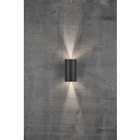 LED Wandlamp Buiten Tweezijdig Zwart - 6,5W LED IP44 - Asbol Nordlux LED Wandlamp Buiten Tweezijdig Zwart - 6,5W LED IP44 - Asbol
