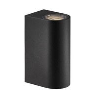 LED Wandlamp Buiten Tweezijdig Zwart - 6,5W LED IP44 - Asbol Nordlux LED Wandlamp Buiten Tweezijdig Zwart - 6,5W LED IP44 - Asbol