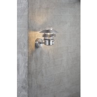 LED Wandlamp Buiten Roestvrijstaal Sensor- E27Fitting - Blokhus Nordlux LED Wandlamp Buiten Roestvrijstaal Sensor- E27Fitting - Blokhus