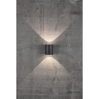 LED Wandlamp Buiten Tweezijdig Zwart - 2700K - 2x6Watt LED - Canto 2 Nordlux LED Wandlamp Buiten Tweezijdig Zwart - 2700K - 2x6Watt LED - Canto 2