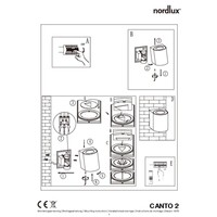 LED Wandlamp Buiten Tweezijdig Zwart - 2700K - 2x6Watt LED - Canto 2 Nordlux LED Wandlamp Buiten Tweezijdig Zwart - 2700K - 2x6Watt LED - Canto 2