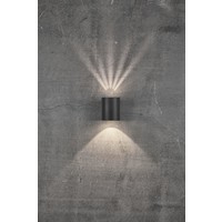 LED Wandlamp Buiten Tweezijdig Zwart - 2700K - 2x6Watt LED - Canto 2 Nordlux LED Wandlamp Buiten Tweezijdig Zwart - 2700K - 2x6Watt LED - Canto 2
