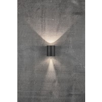 LED Wandlamp Buiten Tweezijdig Zwart - 2700K - 2x6Watt LED - Canto 2 Nordlux LED Wandlamp Buiten Tweezijdig Zwart - 2700K - 2x6Watt LED - Canto 2