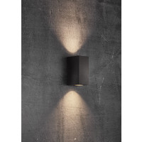 Wandlamp Buiten Tweezijdig Zwart - GU10 Fitting - Canto Maxi Kubi 2 Nordlux Wandlamp Buiten Tweezijdig Zwart - GU10 Fitting - Canto Maxi Kubi 2
