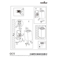 Nordlux Wandlamp Buiten - Tweezijdig - Grijs - GU10 Fitting - Canto Maxi Kubi 2