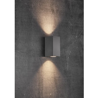 Wandlamp Buiten Tweezijdig Grijs - GU10Fitting - Canto Maxi Kubi 2 Nordlux Wandlamp Buiten Tweezijdig Grijs - GU10Fitting - Canto Maxi Kubi 2
