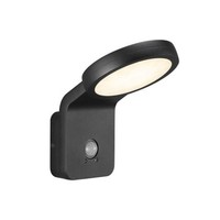 Nordlux LED Wandlamp Buiten Zwart - 10W LED IP44 - Marina Flatline Pir Sensor