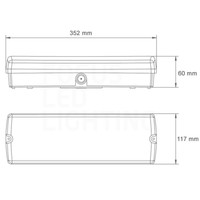 Lightexpert LED Noodverlichting Opbouw - incl. accu en testknop - IP65 - 3W - 24/48V