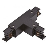 Lightexpert T-Vorm Connector Right-2 | 3-Fase Rails  - Zwart