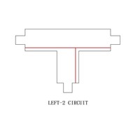 Lightexpert T-Vorm Connector Left-2 |  3-Fase Rails - Zwart