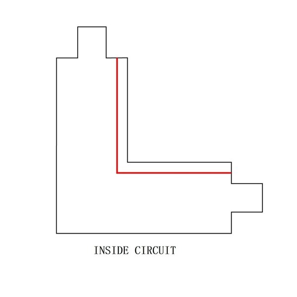 Lightexpert L-Vorm Connector Inside |  3-Fase Rails - Zwart