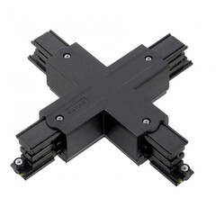 X-Vorm Connector 3-Fase Rails - Zwart