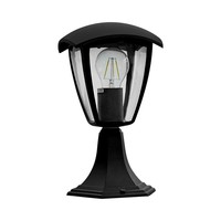 LED Tuinlantaarn Vierkant - IP44 - E27 - Zwart Aluminium Lightexpert LED Tuinlantaarn Vierkant - IP44 - E27 - Zwart Aluminium