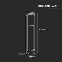 LED Sokkellamp Carol - 10W - 3000K - IP65 - 80cm - Zwart Lightexpert LED Sokkellamp Carol - 10W - 3000K - IP65 - 80cm - Zwart