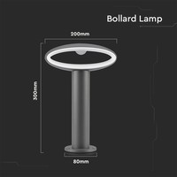LED Sokkellamp Salem - 9W - 3000K - IP54 - 30cm - Antraciet Lightexpert LED Sokkellamp Salem - 9W - 3000K - IP54 - 30cm - Antraciet