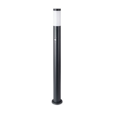 LED Sokkellamp Dally XL Incl. Bewegingssensor - E27 Fitting - IP44 - 110cm - Zwart