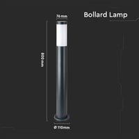 Lightexpert LED Sokkellamp Dally L - E27 Fitting - IP44 - 80cm - Antraciet