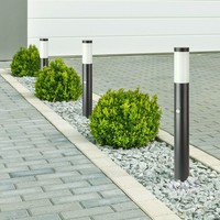 LED Sokkellamp Dally L Incl. Bewegingssensor - E27 Fitting - IP44 - 80cm - Zwart Lightexpert LED Sokkellamp Dally L Incl. Bewegingssensor - E27 Fitting - IP44 - 80cm - Zwart