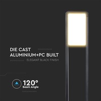 Samsung LED Sokkellamp Carol - 10W - 4000K - IP65 - 80cm - Zwart Lightexpert Samsung LED Sokkellamp Carol - 10W - 4000K - IP65 - 80cm - Zwart