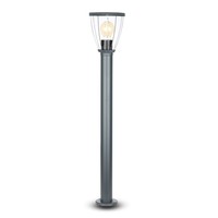 Lightexpert LED Sokkellamp Kelly Klassiek - E27 Fitting - IP44 - 80cm - Zwart