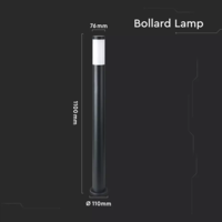 LED Sokkellamp Dally XL - E27 Fitting - IP44 - 110cm - Zwart Lightexpert LED Sokkellamp Dally XL - E27 Fitting - IP44 - 110cm - Zwart