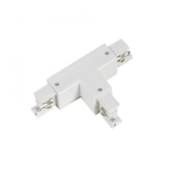 Lightexpert T-Vorm Connector Left-2 |  3-Fase Rails - Wit