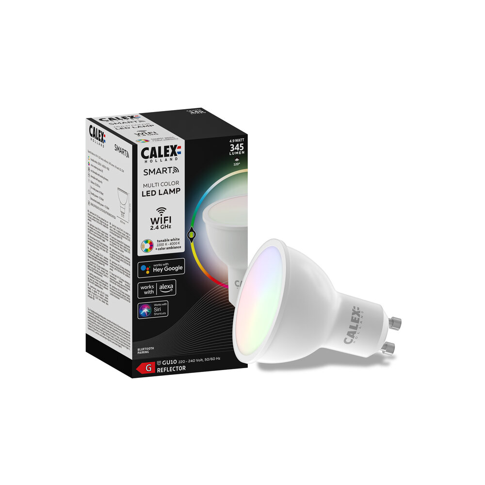 Calex Calex Smart RGB+CCT GU10 LED Spot Dimbaar - 5W