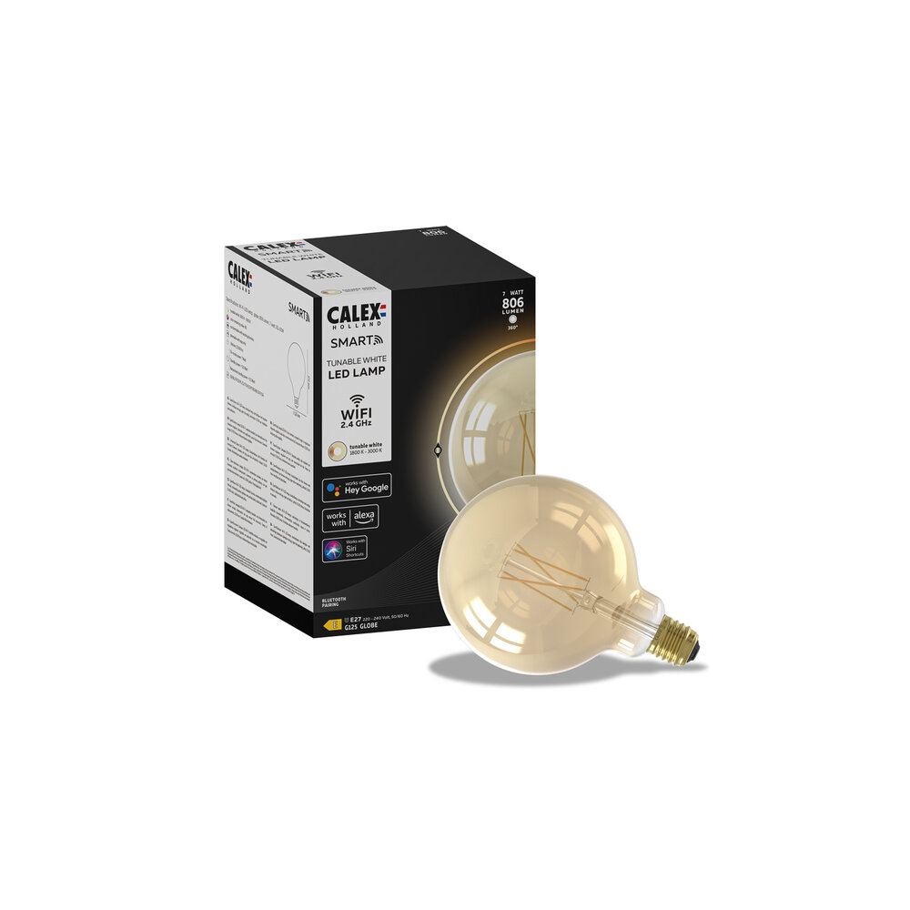 Calex Calex Smart Lamp Gold - E27 - 7W - 806 Lumen - 1800K - 3000K