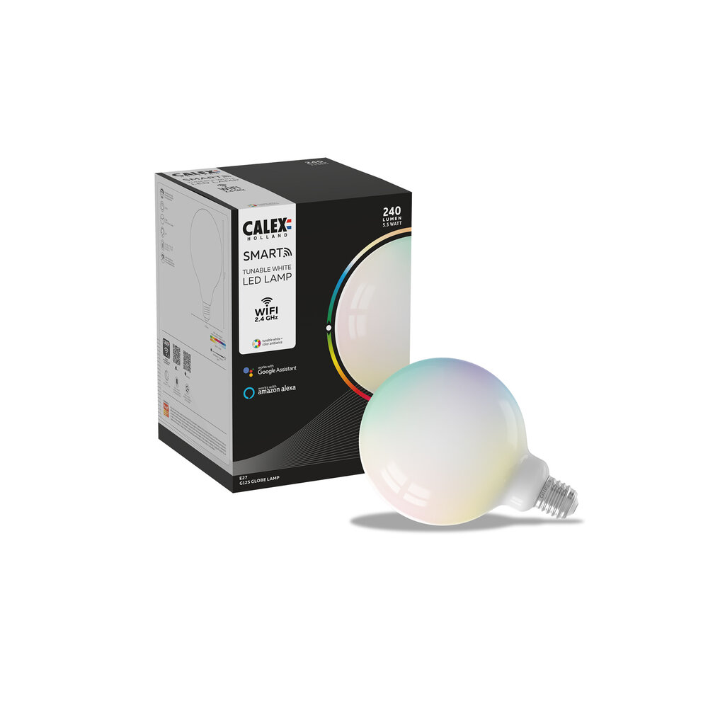 Calex Calex Smart Lamp RGB + CCT - E27 - 5,5W - 240 Lumen - 1800K - 3000K