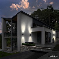 Ledvion LED Wandlamp Up & Down  Telesto - Zwart - GU10