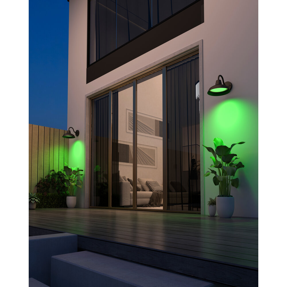 Calex Calex Slimme Klassieke Wandlamp - RGB - IP44 - Smart tuinverlichting