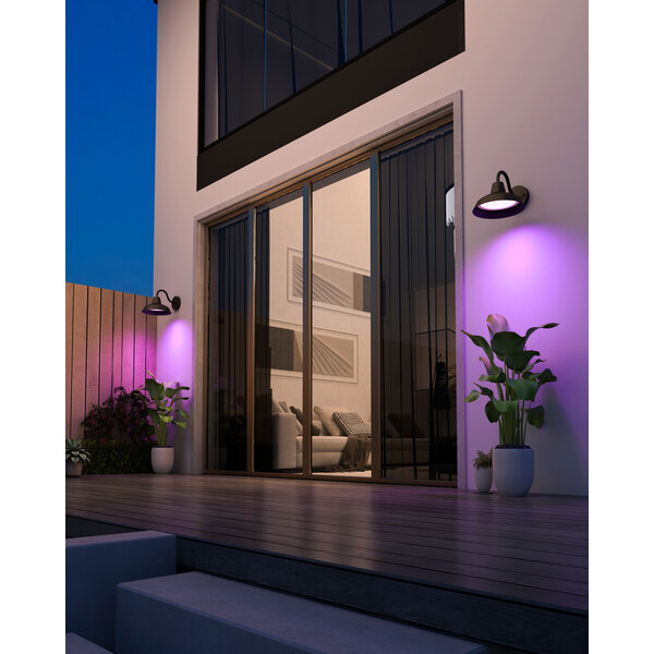 Calex Calex Slimme Klassieke Wandlamp - RGB - IP44 - Smart tuinverlichting