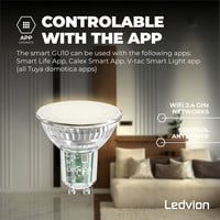 Ledvion Smart CCT GU10 LED Spot - 2700-6500K - Dimbaar - Wifi - 5W - 10 Pack