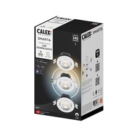 Calex Calex Smart LED Inbouwspots 5W - CCT - 345 Lumen - Ø85 mm - Wit - 3 Pack