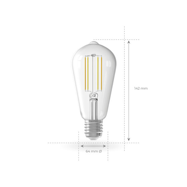 Ledvion Dimbare E27 LED Lamp Filament - 4.5W - 2300K - 470 Lumen